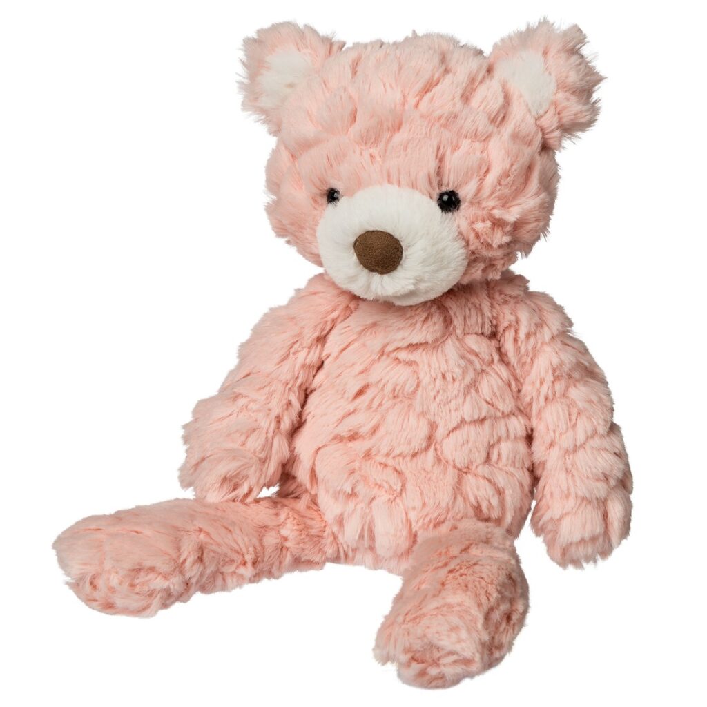 Mary Meyer Blush Pink Putty Teddy Bear - Soft Plush Toy. Available at Sweet P, Burnside, Glasgow