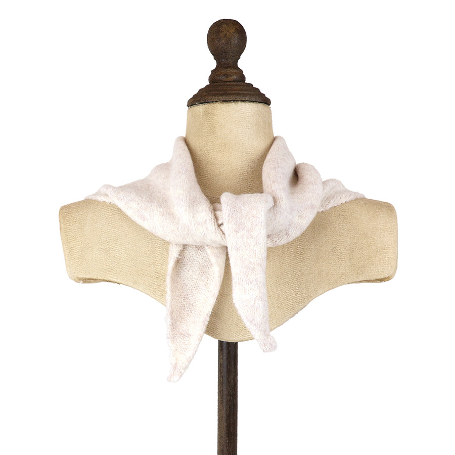 Tiffany cream triangle knit scarf