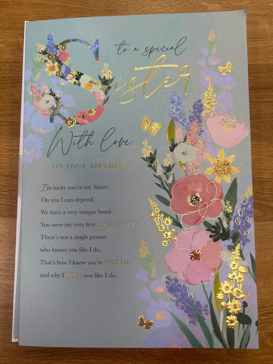 Sister Birthday Card - Words 'n' Wishes