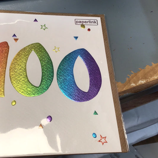 100th Birthday Card - Paperlink- wow