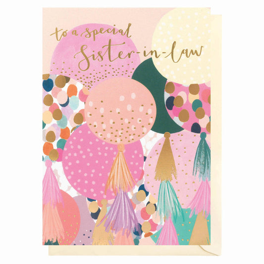 Sister-In-Law Tassels | Female Birthday | Relations Card