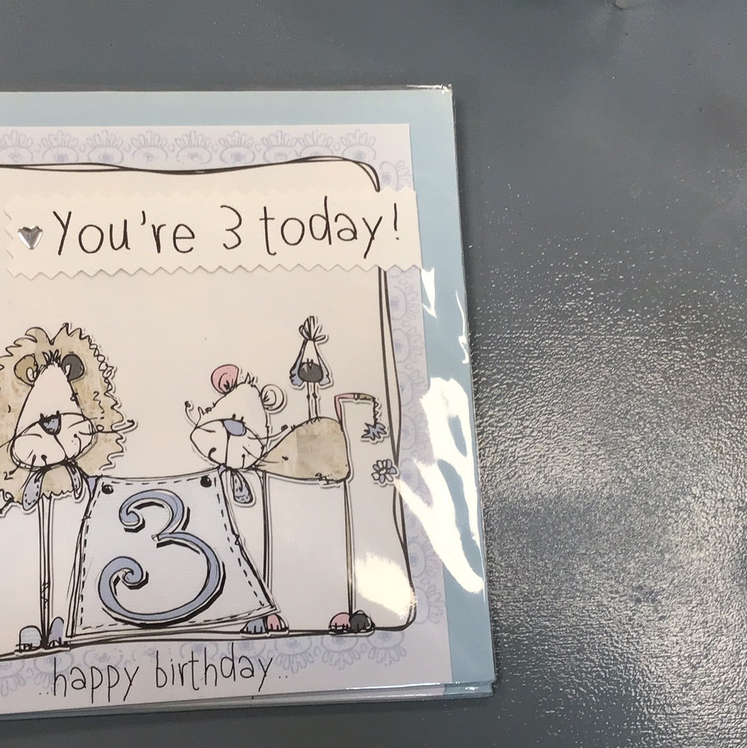 3rd Birthday Card - Tracey Russell - little miracles