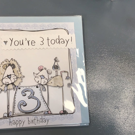 3rd Birthday Card - Tracey Russell - little miracles
