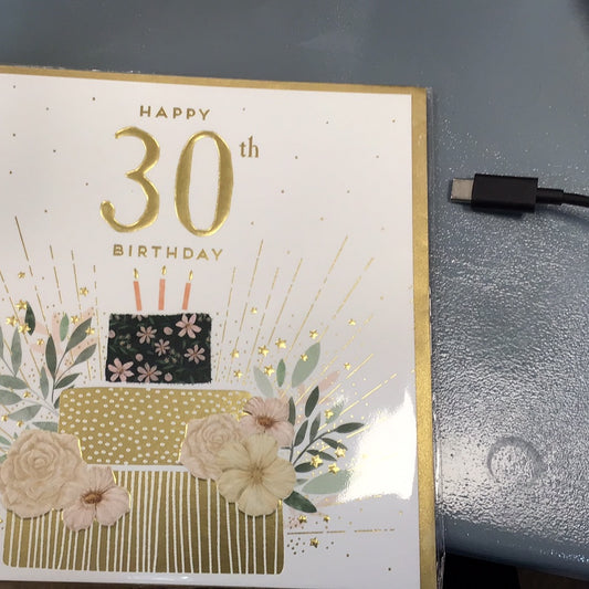 30th Birthday Card - blue eyed sun