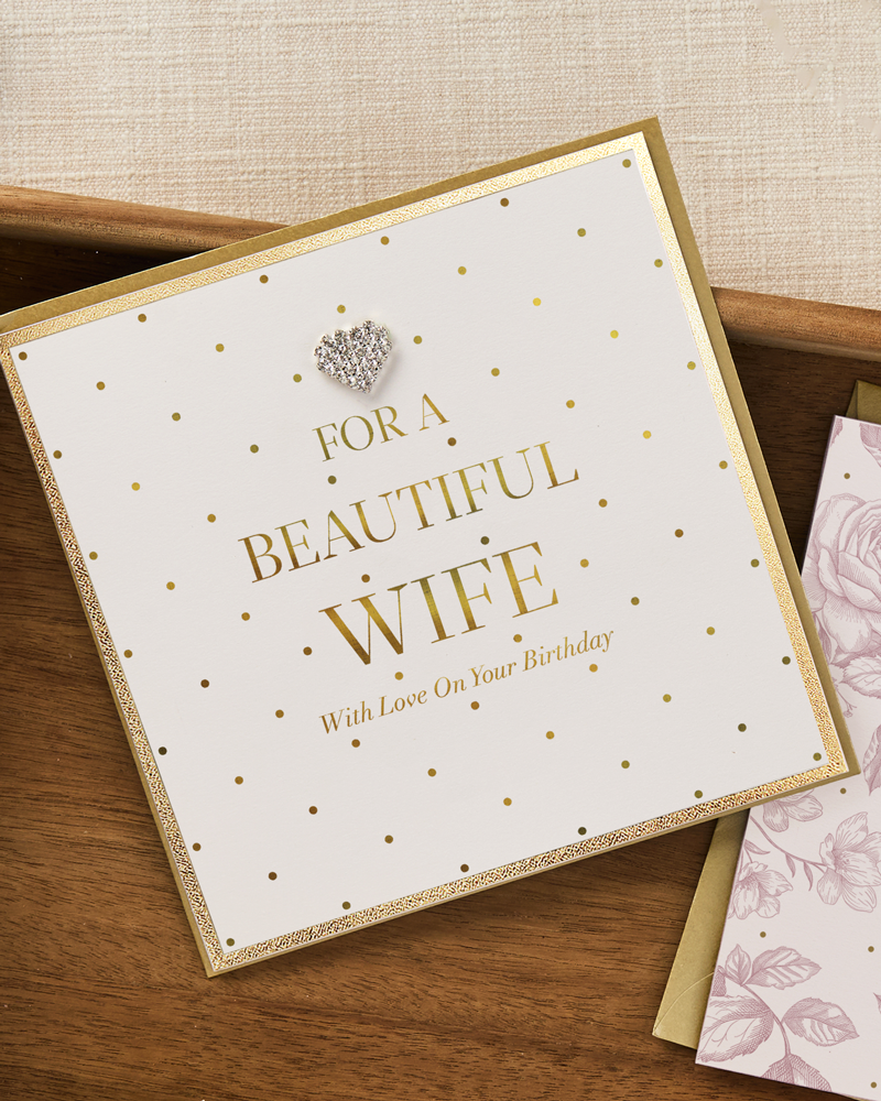 For A Beautiful Wife Happy Birthday, Greetings Card