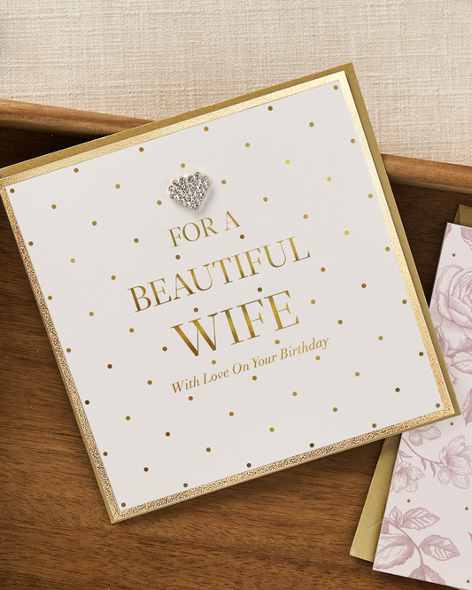For A Beautiful Wife Happy Birthday, Greetings Card