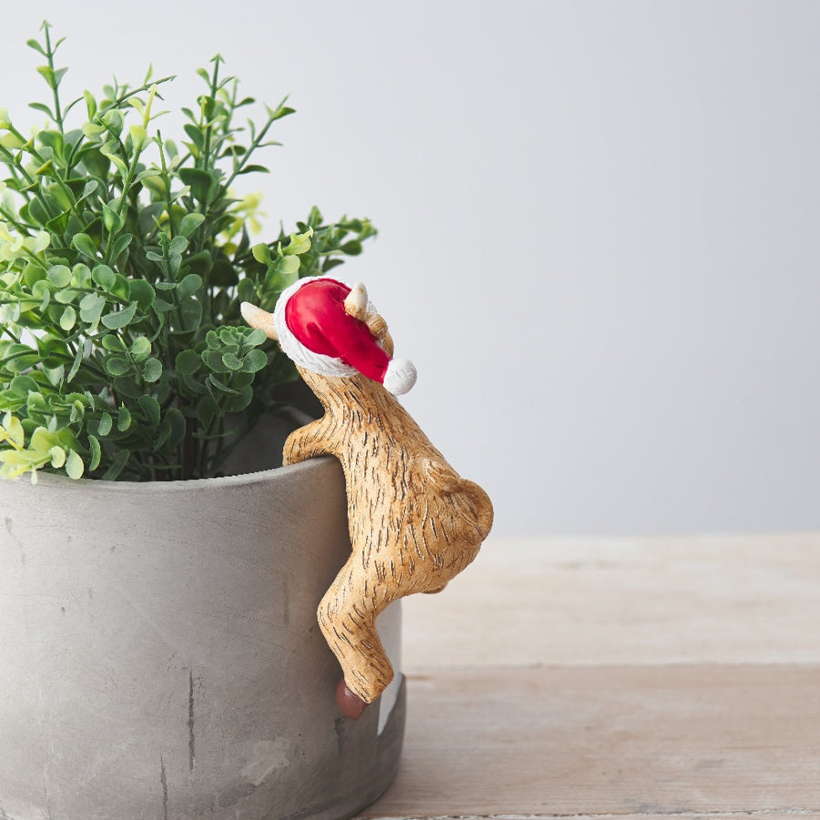 Highland Cow Plant Pot Pal Ornament