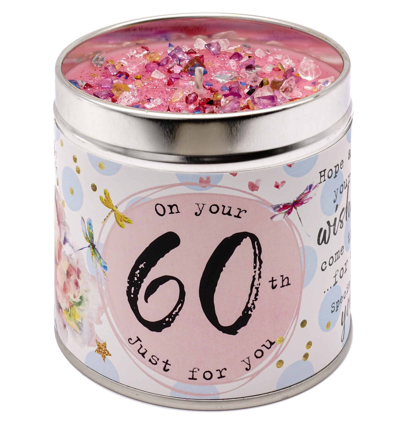 Happy 60th Birthday Scented Candle - Best Kept Secrets. Available at Sweet P, Burnside, Glasgow