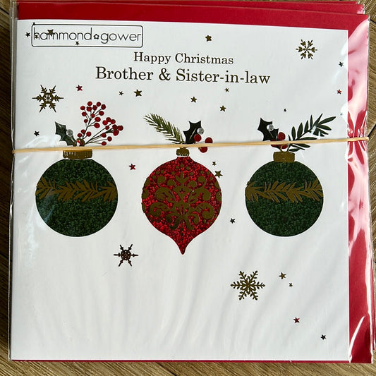 Brother & SIL Christmas Card - HG