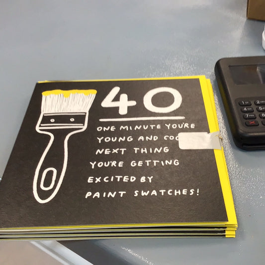 40 birthday card pigment