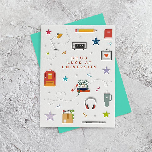 Good Luck at University Greeting Card