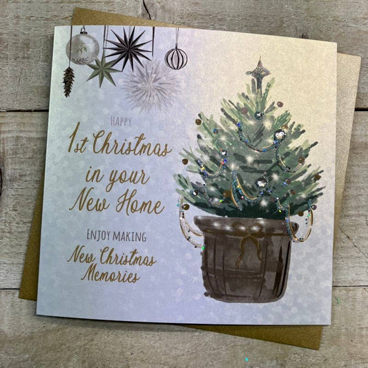 1st Christmas In Your New Home Card - White Cotton Cards