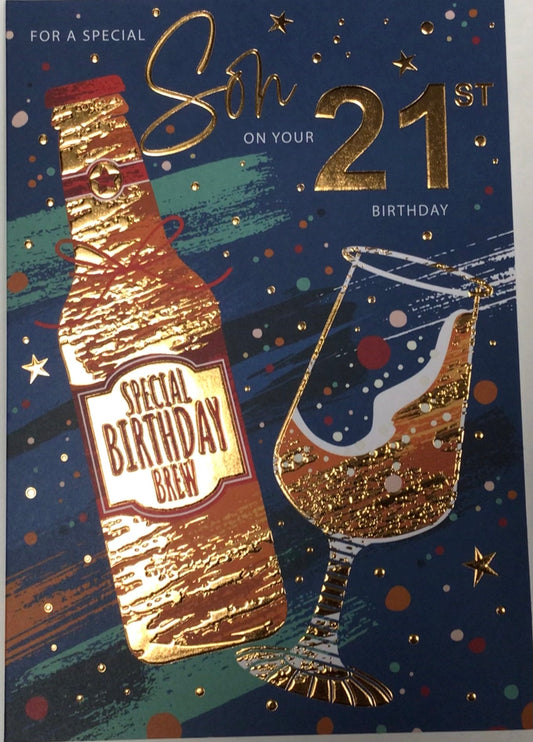 Son 21st Birthday Card - Words 'n' Wishes