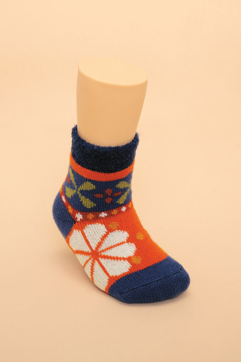 Powder Kids Fair Isle Cosy Socks - Tangerine