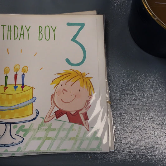 3rd Birthday Card - Lucilla Lavender- snippets