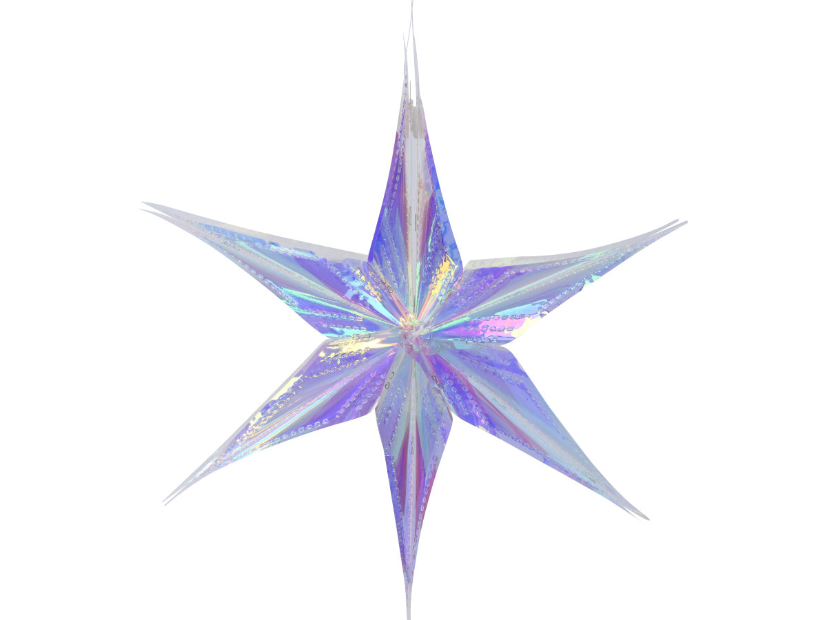 Iridescent Star Hanging Decoration, 30cm