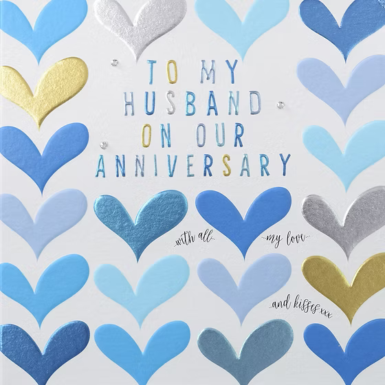 Husband Anniversary Card - Wendy Jones Blackett