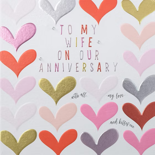 Wife Anniversary Card - Wendy Jones Blackett