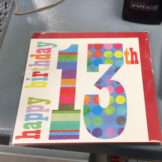 13th birthday card Kali Stileman