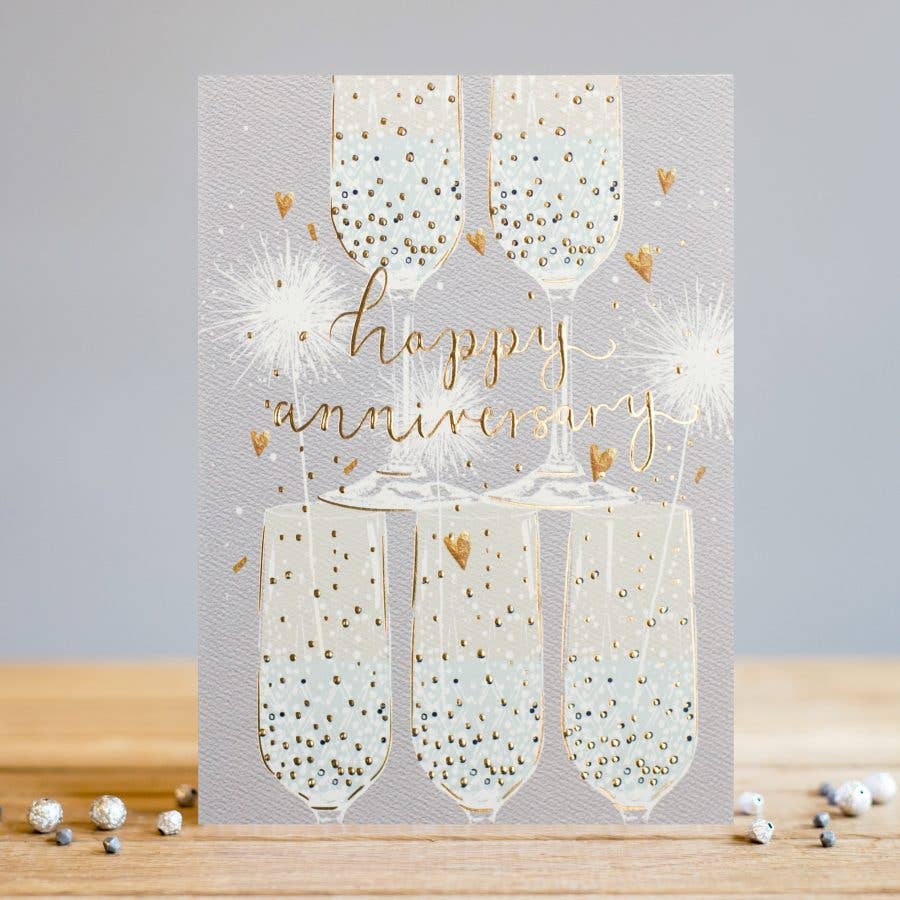 Anniversary Glasses Card | Anniversary Cards | Love Cards