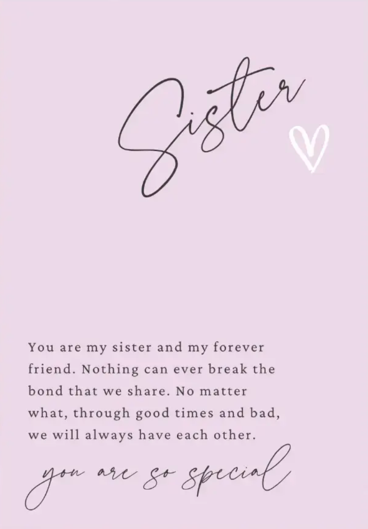 Little Notes Sister You Are So Special Card - Pink