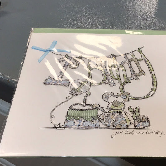 1st birthday card Tracey Russell