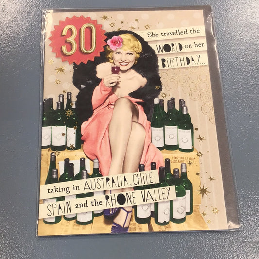 30h Birthday Card - Pigment