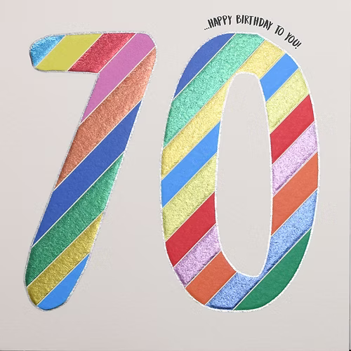 70th Birthday Card - Wendy Jones Blackett