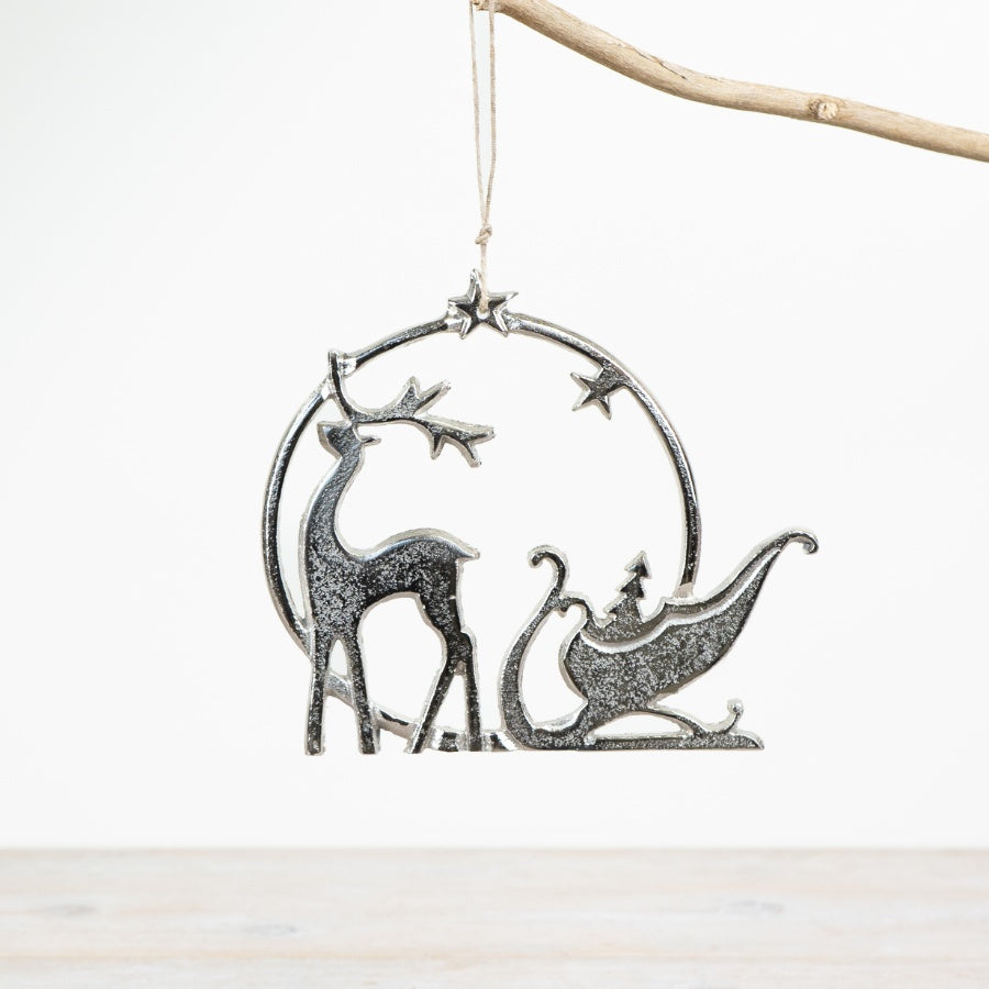 Hanging Reindeer Christmas Ornament, 20cm
