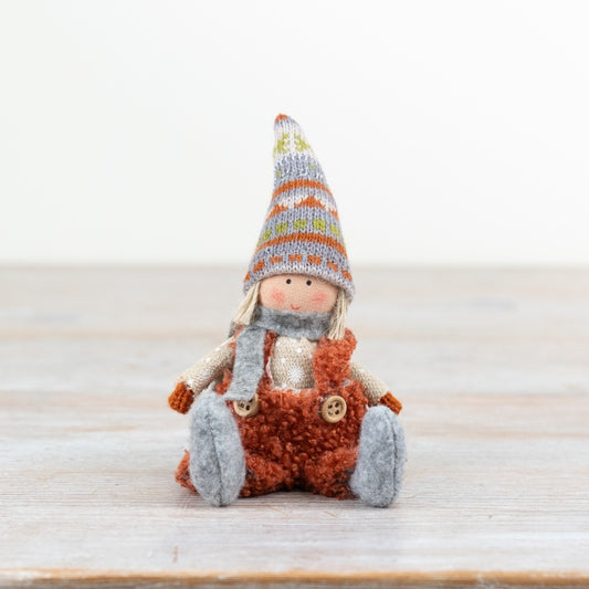 Sitting Fabric Girl Decoration