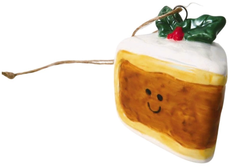 Christmas Cake Face Tree Decoration, 4.7cm