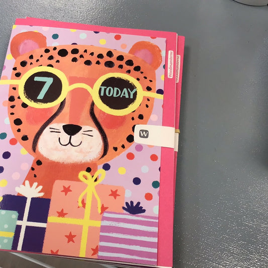 7th Birthday Card - woodmansterne - time to celebrate