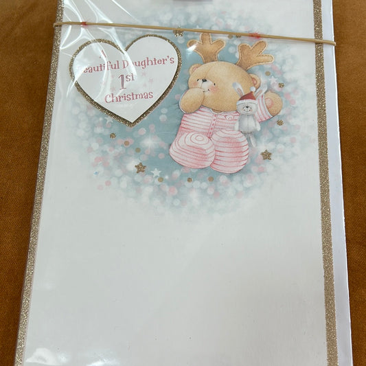 Daughter 1st Christmas Card - Hallmark