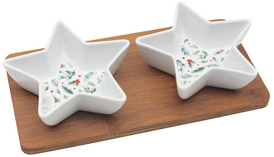 Star Dishes with Bamboo Tray
