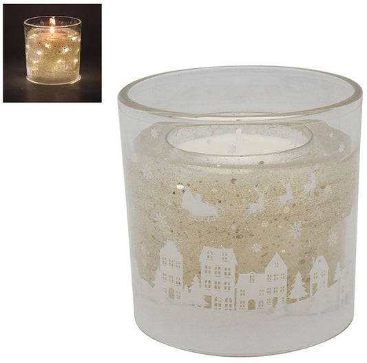 Festive Town LED Gel Candle