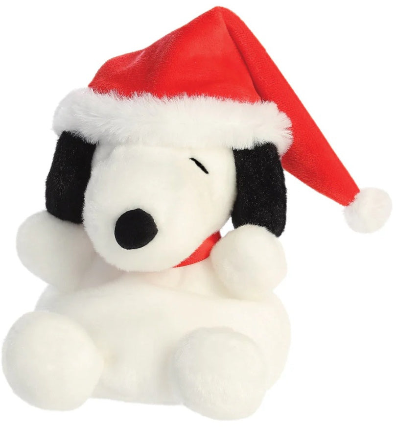Santa Snoopy Palm Pal Soft Toy, 13cm