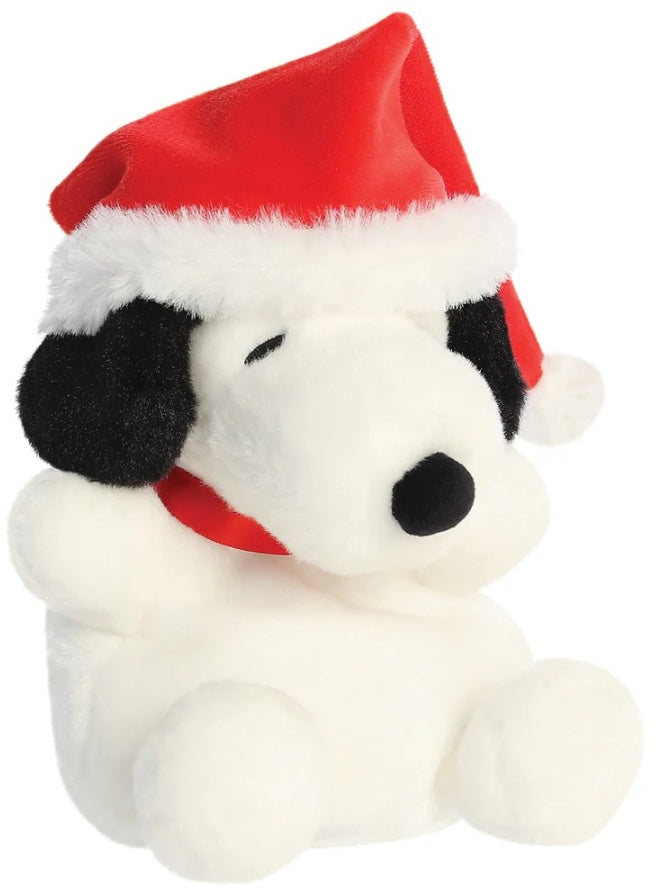 Santa Snoopy Palm Pal Soft Toy, 13cm