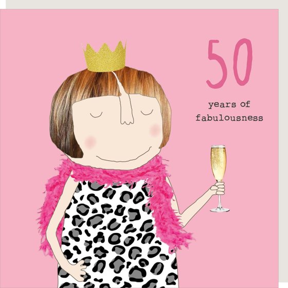 50th Age Birthday Card - Rosie Made A Thing