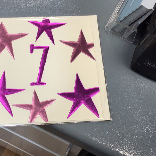 7th Birthday Card - WJB - quicksilver