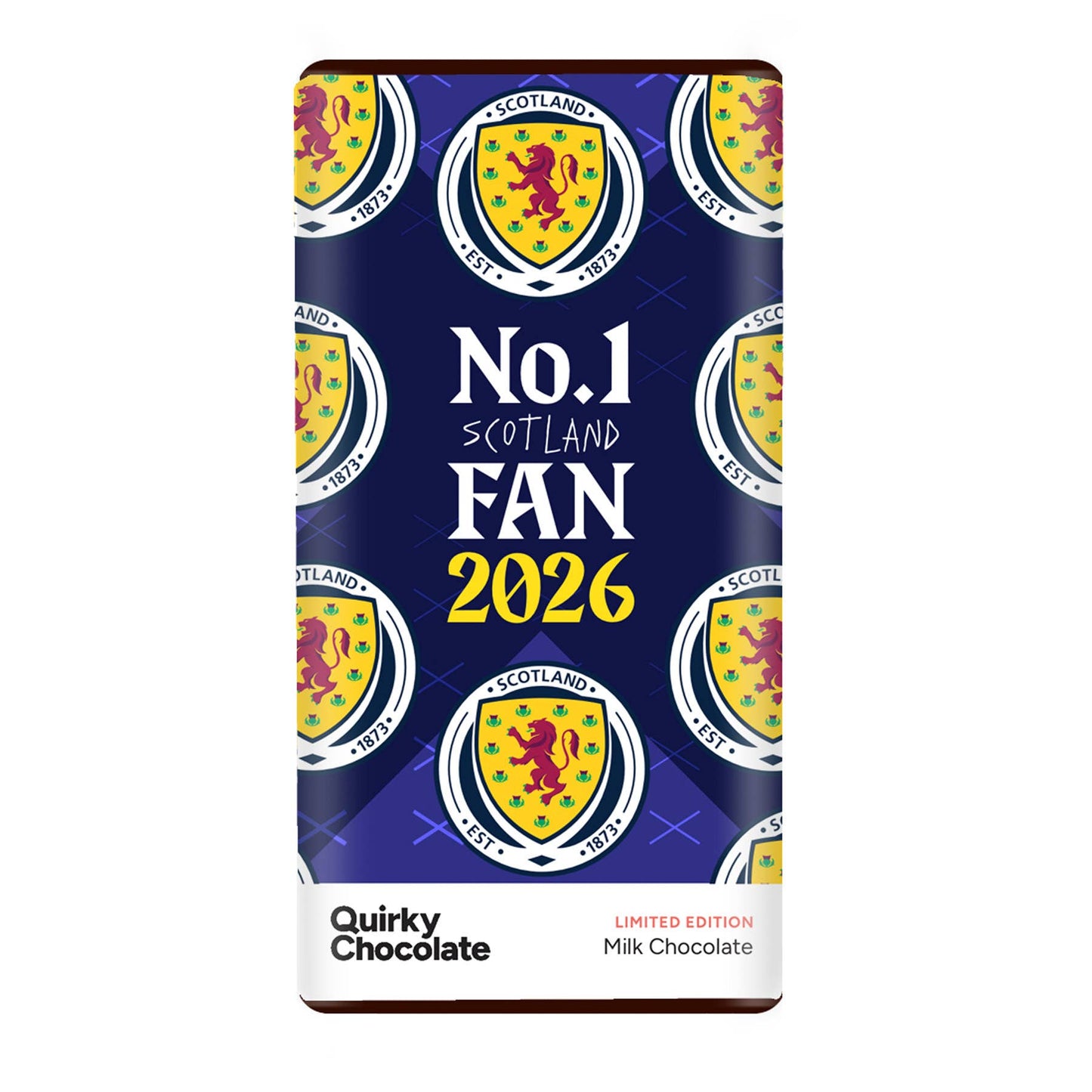 Scottish Football Licensed Bar - No.1 Fan, Milk Chocolate