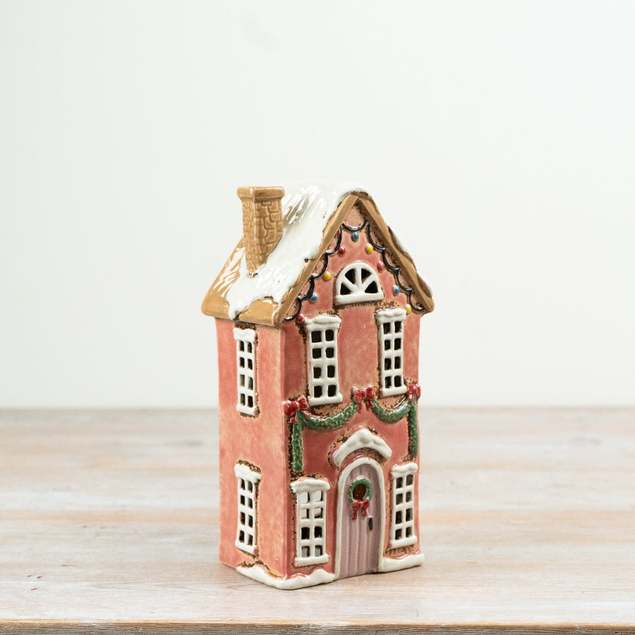 Tall Christmas Tealight House, 23cm