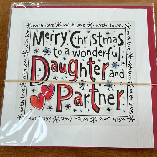 Daughter & Partner Christmas Card - BES