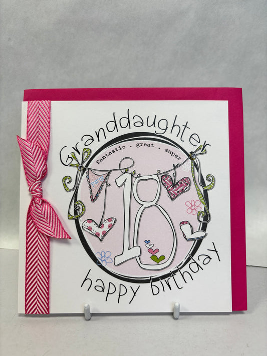 18 Granddaughter birthday card - Tracey Russell