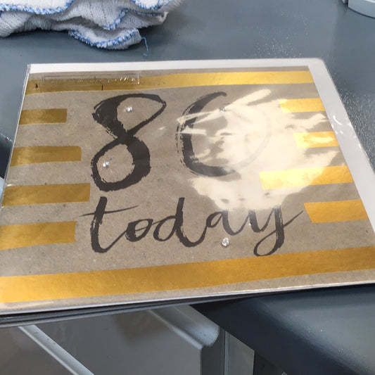 80 th birthday card H&G
