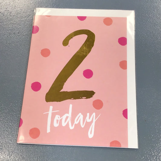 2nd Birthday Girl Card - H&G