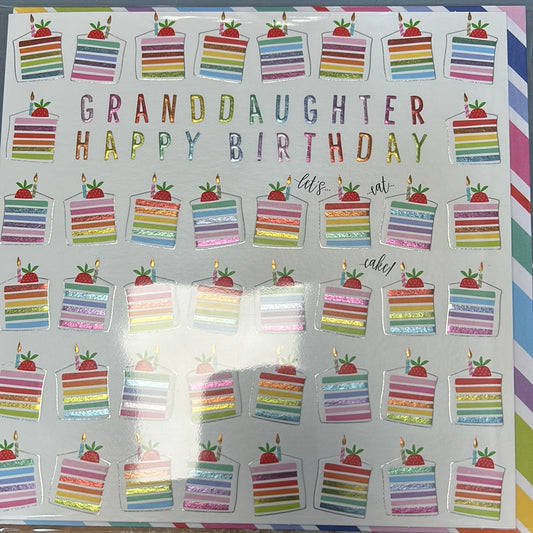 Grandaughter Birthday Card - WJB