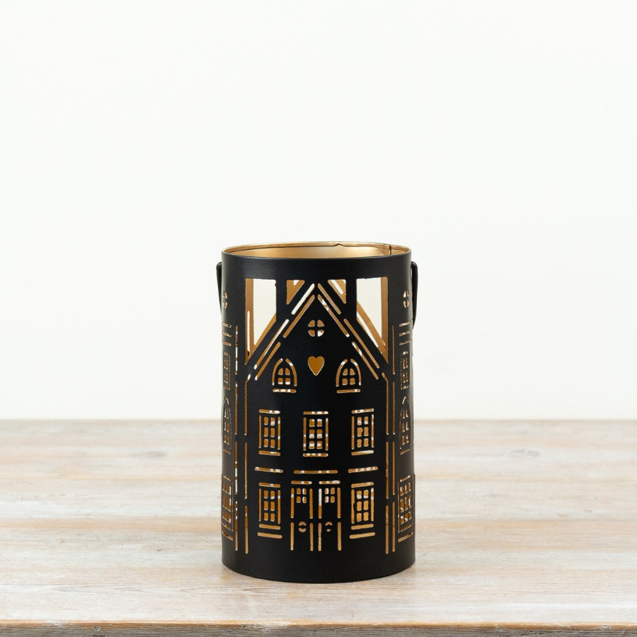 House Votive Candle Holder with Handle, 21cm