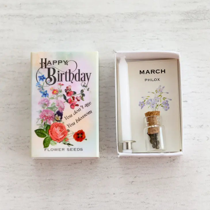 Happy Birthday Birth Seed Month Matchbox Collection