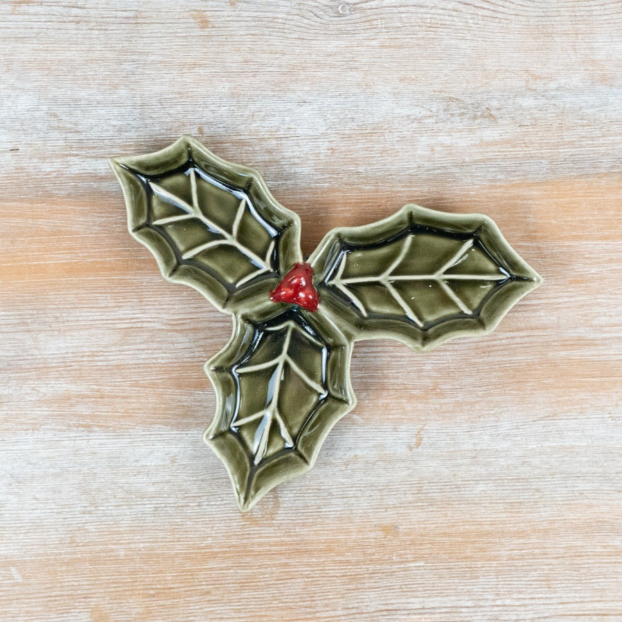 Holly Christmas Dish, 22.5cm