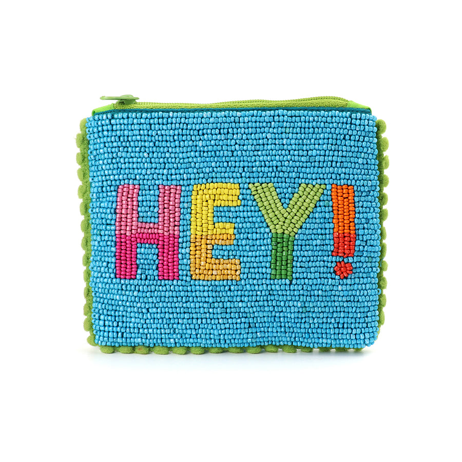 Turquoise beaded hey purse